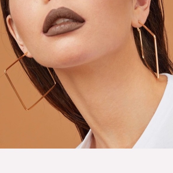 Square Hoop Earrings - Picture 2 of 2